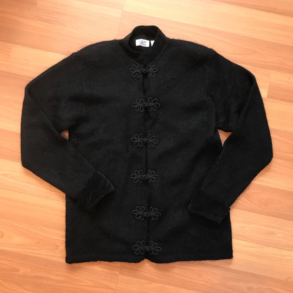 Cherry and Webb vintage mohair velvet black knit